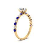 Load image into Gallery viewer, shared-prong-thin-heart-engagement-ring-with-sapphire-in-FDENS3023HTRGSABL-NL-YG
