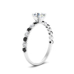 Load image into Gallery viewer, shared-prong-thin-oval-engagement-ring-with-black-diamond-in-FDENS3023OVRGBLACK-NL-WG
