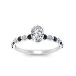 Load image into Gallery viewer, shared-prong-thin-oval-engagement-ring-with-black-diamond-in-FDENS3023OVRGBLACK-NL-WG
