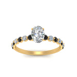 Load image into Gallery viewer, shared-prong-thin-oval-engagement-ring-with-black-diamond-in-FDENS3023OVRGBLACK-NL-YG
