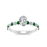 Load image into Gallery viewer, shared-prong-thin-oval-engagement-ring-with-emerald-in-FDENS3023OVRGEMGR-NL-WG
