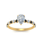 Load image into Gallery viewer, shared-prong-thin-pear-engagement-ring-with-black-diamond-in-FDENS3023PERGBLACK-NL-YG

