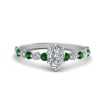 Load image into Gallery viewer, shared-prong-thin-pear-engagement-ring-with-emerald-in-FDENS3023PERGEMGR-NL-WG
