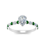 Load image into Gallery viewer, shared-prong-thin-pear-engagement-ring-with-emerald-in-FDENS3023PERGEMGR-NL-WG
