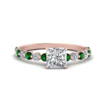 Load image into Gallery viewer, shared-prong-thin-princess-cut-engagement-ring-with-emerald-in-FDENS3023PRRGEMGR-NL-RG

