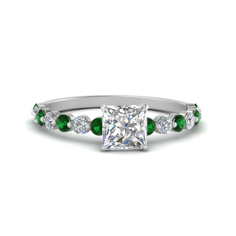 shared-prong-thin-princess-cut-engagement-ring-with-emerald-in-FDENS3023PRRGEMGR-NL-WG