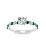 Load image into Gallery viewer, shared-prong-thin-princess-cut-engagement-ring-with-emerald-in-FDENS3023PRRGEMGR-NL-WG
