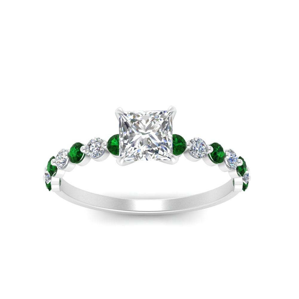shared-prong-thin-princess-cut-engagement-ring-with-emerald-in-FDENS3023PRRGEMGR-NL-WG