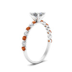 Load image into Gallery viewer, shared-prong-thin-princess-cut-engagement-ring-with-orange-sapphire-in-FDENS3023PRRGSAOR-NL-WG
