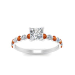 Load image into Gallery viewer, shared-prong-thin-princess-cut-engagement-ring-with-orange-sapphire-in-FDENS3023PRRGSAOR-NL-WG
