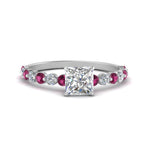 Load image into Gallery viewer, shared-prong-thin-princess-cut-engagement-ring-with-pink-sapphire-in-FDENS3023PRRGSADRPI-NL-WG
