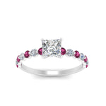Load image into Gallery viewer, shared-prong-thin-princess-cut-engagement-ring-with-pink-sapphire-in-FDENS3023PRRGSADRPI-NL-WG
