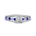Load image into Gallery viewer, shared-prong-thin-princess-cut-engagement-ring-with-sapphire-in-FDENS3023PRRGSABL-NL-WG
