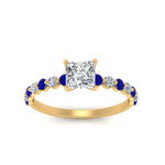 Load image into Gallery viewer, shared-prong-thin-princess-cut-engagement-ring-with-sapphire-in-FDENS3023PRRGSABL-NL-YG
