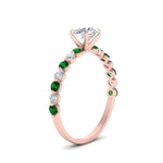 Load image into Gallery viewer, shared-prong-thin-round-engagement-ring-with-emerald-in-FDENS3023RORGEMGR-NL-RG
