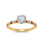 Load image into Gallery viewer, shared-prong-thin-round-engagement-ring-with-orange-sapphire-in-FDENS3023RORGSAOR-NL-YG
