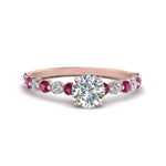 Load image into Gallery viewer, shared-prong-thin-round-engagement-ring-with-pink-sapphire-in-FDENS3023RORGSADRPI-NL-RG
