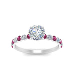 Load image into Gallery viewer, shared-prong-thin-round-engagement-ring-with-pink-sapphire-in-FDENS3023RORGSADRPI-NL-WG
