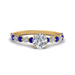 Load image into Gallery viewer, shared-prong-thin-round-engagement-ring-with-sapphire-in-FDENS3023RORGSABL-NL-YG

