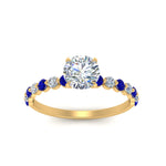 Load image into Gallery viewer, shared-prong-thin-round-engagement-ring-with-sapphire-in-FDENS3023RORGSABL-NL-YG
