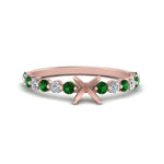 Load image into Gallery viewer, shared-prong-thin-semi-mount-engagement-ring-with-emerald-in-FDENS3023SMRGEMGR-NL-RG
