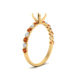 Load image into Gallery viewer, shared-prong-thin-semi-mount-engagement-ring-with-orange-sapphire-in-FDENS3023SMRGSAOR-NL-YG
