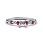 Load image into Gallery viewer, shared-prong-thin-semi-mount-engagement-ring-with-pink-sapphire-in-FDENS3023SMRGSADRPI-NL-WG
