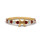 Load image into Gallery viewer, shared-prong-thin-semi-mount-engagement-ring-with-ruby-in-FDENS3023SMRGRUDR-NL-YG
