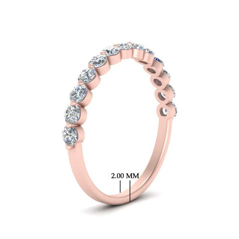 Shared Single Prong Half Way Wedding Band
