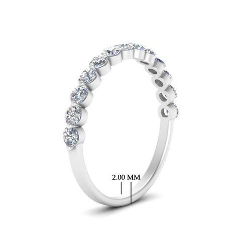 Shared Single Prong Half Way Wedding Band
