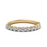 Load image into Gallery viewer, shared-single-prong-half-way-wedding-band-in-yellow-gold-FD9478B(0.50ct)-NL-YG
