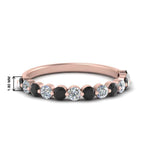 Load image into Gallery viewer, shared-single-prong-half-way-wedding-band-with-black-diamond-in-rose-gold-FD9478B(0.50ct)GBLACK-NL-RG

