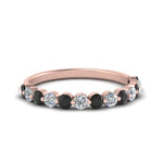Load image into Gallery viewer, shared-single-prong-half-way-wedding-band-with-black-diamond-in-rose-gold-FD9478B(0.50ct)GBLACK-NL-RG
