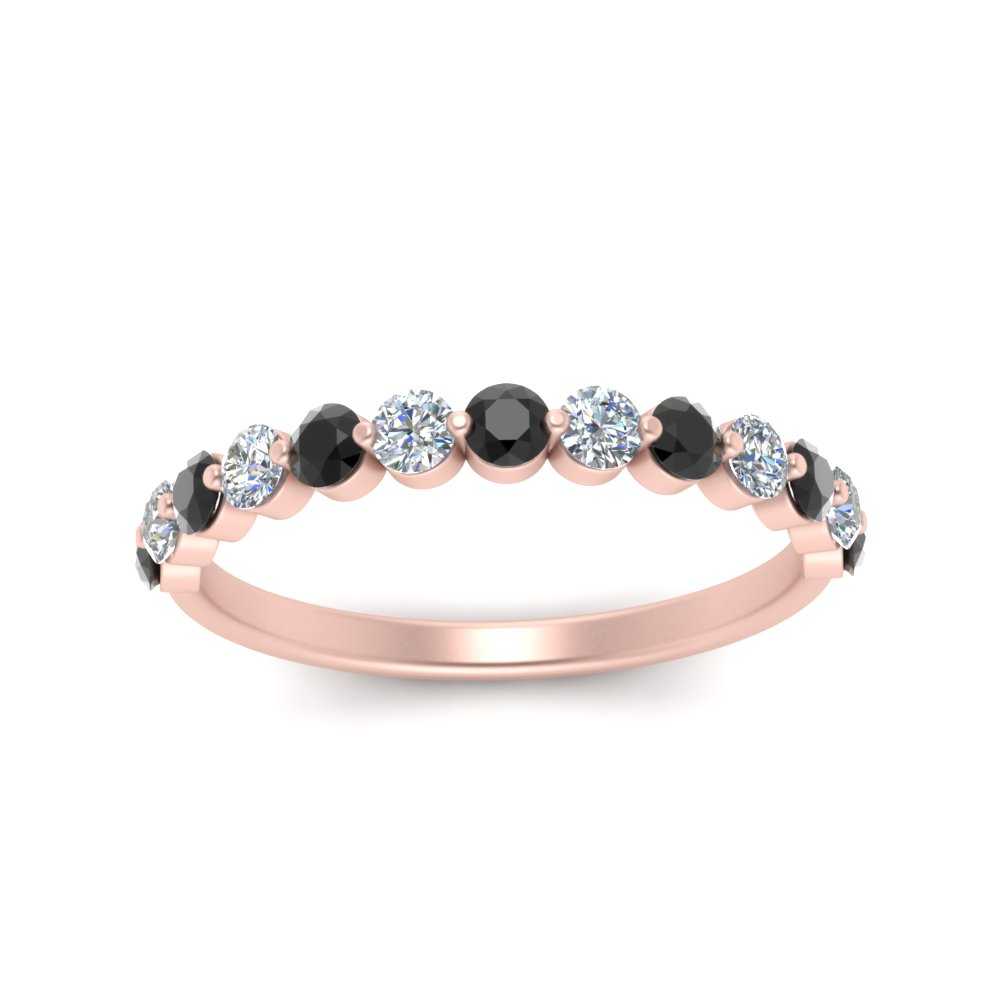 shared-single-prong-half-way-wedding-band-with-black-diamond-in-rose-gold-FD9478B(0.50ct)GBLACK-NL-RG