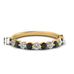 Load image into Gallery viewer, shared-single-prong-half-way-wedding-band-with-black-diamond-in-yellow-gold-FD9478B(0.50ct)GBLACK-NL-YG

