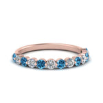 Load image into Gallery viewer, shared-single-prong-half-way-wedding-band-with-blue-topaz-in-rose-gold-FD9478B(0.50ct)GICBLTO-NL-RG
