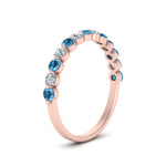 Load image into Gallery viewer, shared-single-prong-half-way-wedding-band-with-blue-topaz-in-rose-gold-FD9478B(0.50ct)GICBLTO-NL-RG
