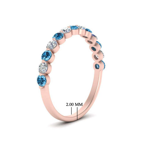 Shared Single Prong Half Way Wedding Band