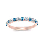 Load image into Gallery viewer, shared-single-prong-half-way-wedding-band-with-blue-topaz-in-rose-gold-FD9478B(0.50ct)GICBLTO-NL-RG
