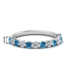 Load image into Gallery viewer, shared-single-prong-half-way-wedding-band-with-blue-topaz-in-white-gold-FD9478B(0.50ct)GICBLTO-NL-WG

