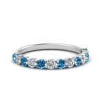 Load image into Gallery viewer, shared-single-prong-half-way-wedding-band-with-blue-topaz-in-white-gold-FD9478B(0.50ct)GICBLTO-NL-WG
