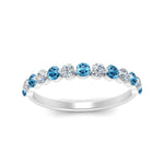 Load image into Gallery viewer, shared-single-prong-half-way-wedding-band-with-blue-topaz-in-white-gold-FD9478B(0.50ct)GICBLTO-NL-WG
