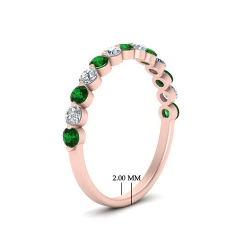 Shared Single Prong Half Way Wedding Band