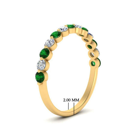Shared Single Prong Half Way Wedding Band