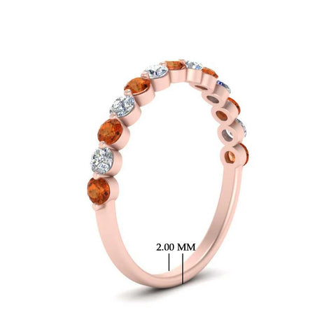 Shared Single Prong Half Way Wedding Band