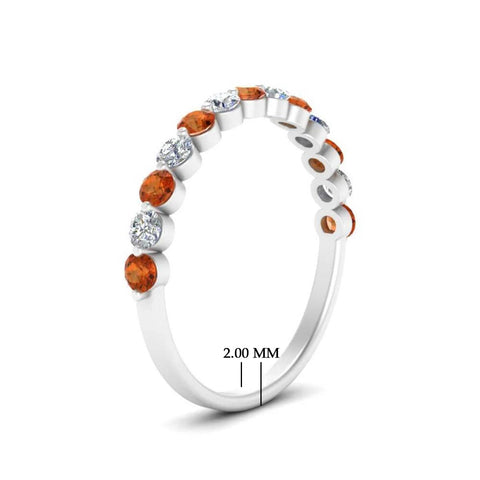 Shared Single Prong Half Way Wedding Band