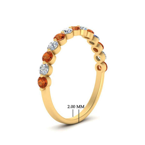 Shared Single Prong Half Way Wedding Band