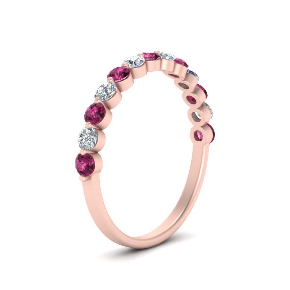 shared-single-prong-half-way-wedding-band-with-pink-sapphire-in-rose-gold-FD9478B(0.50ct)GSADRPI-NL-RG