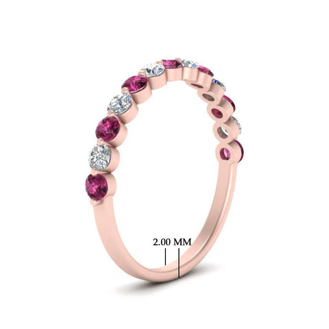 Shared Single Prong Half Way Wedding Band