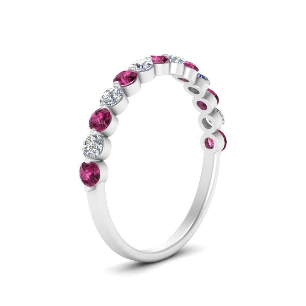 shared-single-prong-half-way-wedding-band-with-pink-sapphire-in-white-gold-FD9478B(0.50ct)GSADRPI-NL-WG